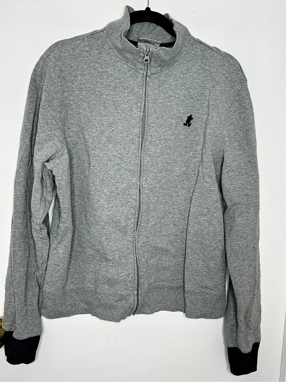 Walt Disney World Mickey Embroidered Zip Jacket in Gray Size XL